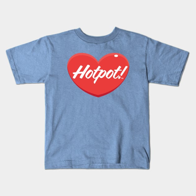 I Love Hotpot Heart Kids T-Shirt by ghud